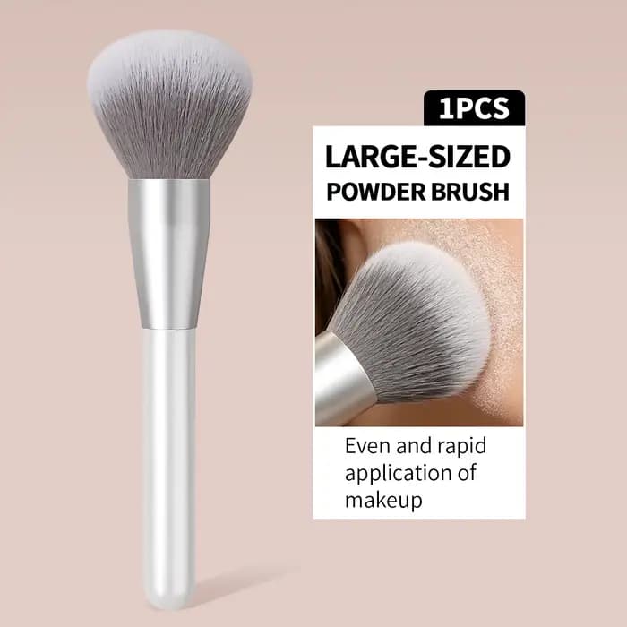 Pinceau de maquillage pour poudre de grande taille, doux et moelleux, pour poudre libre, bronzer, blush, illuminateur, outil de beauté pour le visage.