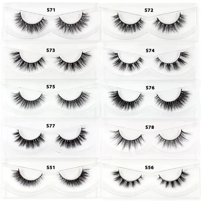 LEHUAMAO 30/60/100 paires de cils de vison sans boîte cils de vison 3D courts faux cils de vison nat