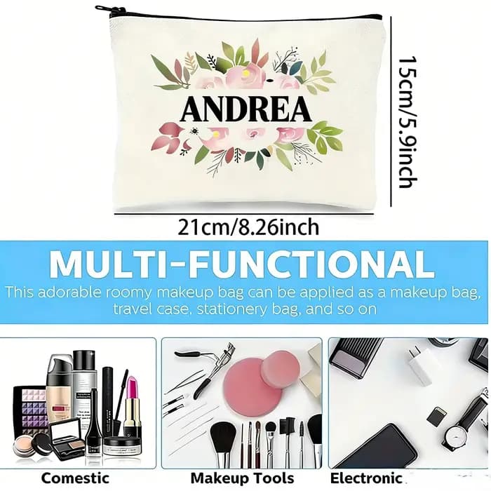 Trousse de maquillage personnalisée avec nom
