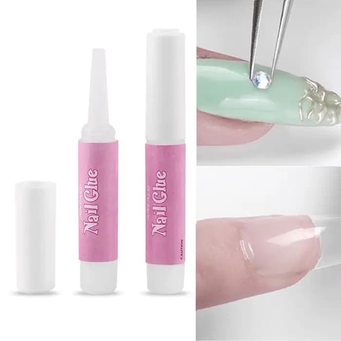 50 pièces colle à ongles pour ongles acryliques, colle pour pointes d'ongles colle professionnelle p