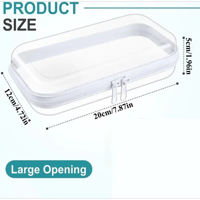 Ensemble de sacs transparents à fermeture éclair, pochette transparente réutilisable pour organiser