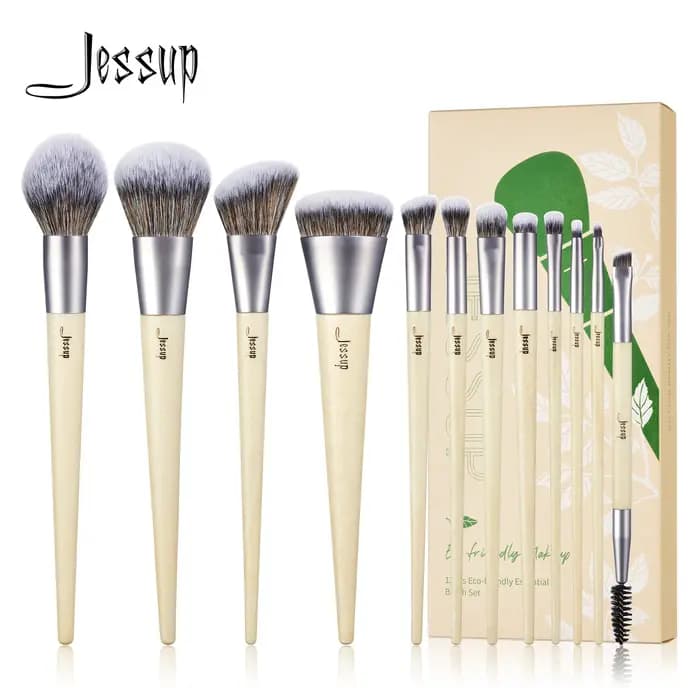 Jessup – ensemble de pinceaux de maquillage synthétiques Premium, poudre de fond de teint, correcteu