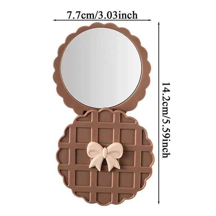 Mini miroir de poche Portable de voyage pour femmes, petit miroir en verre de haute qualité, miroir