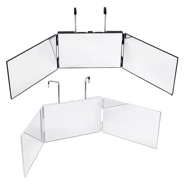 Nouveau miroir 3 voies pour la coupe de cheveux en solo