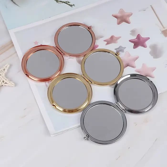 Miroir de Poche Pliable en Alliage Vintage pour Maquillage