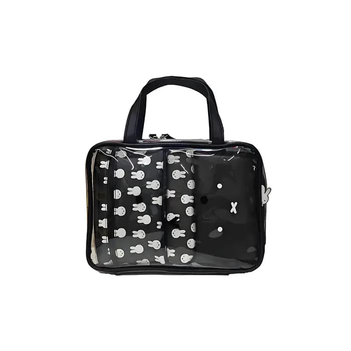 Kawaii Miffy 3-en-1 trousse de maquillage organisateur quatre sacs Total mignon lapin petits sacs de rangement Portable stockage ménage Gril cadeau