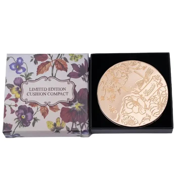 Miroir de Maquillage Classique Coque Dorée Brillante Accessoire de Voyage Pratique Verre Cosmétique Double Grossissement Pliant de Poche Pièce de Beauté