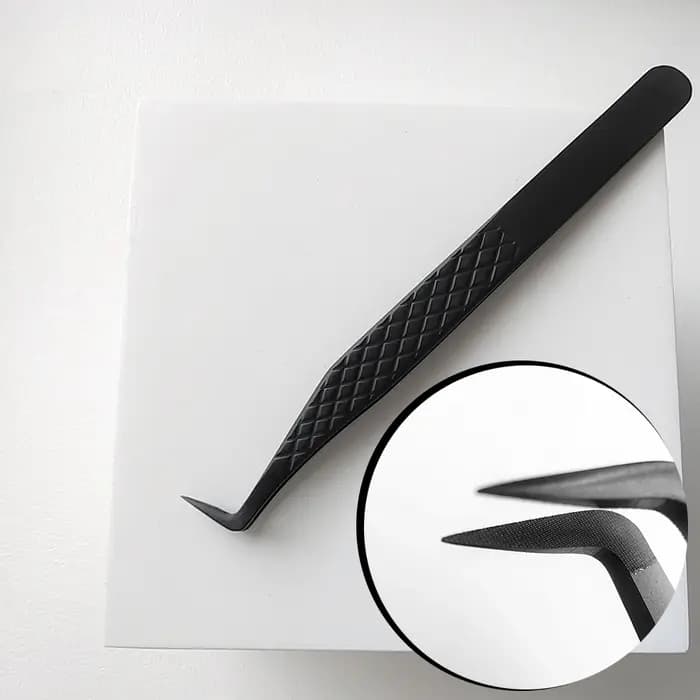 Pincettes à faux cils à pointe en Fiber pour Extensions de cils