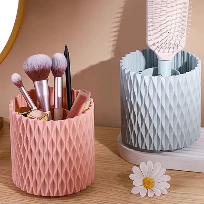 Seau pour pinceaux de maquillage, Rotation à 360 degrés, grande capacité, rouge à lèvres, crayon à s