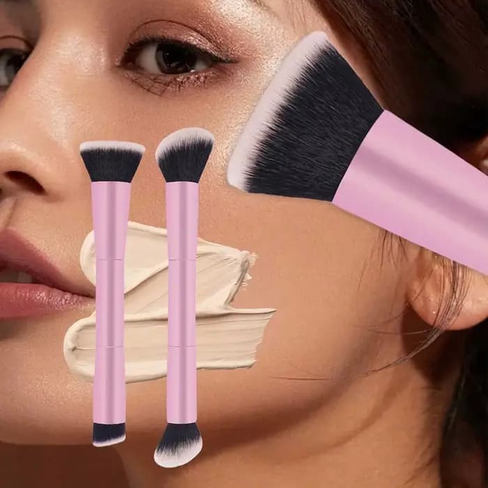 2 pièces pinceaux de maquillage professionnels à double tête