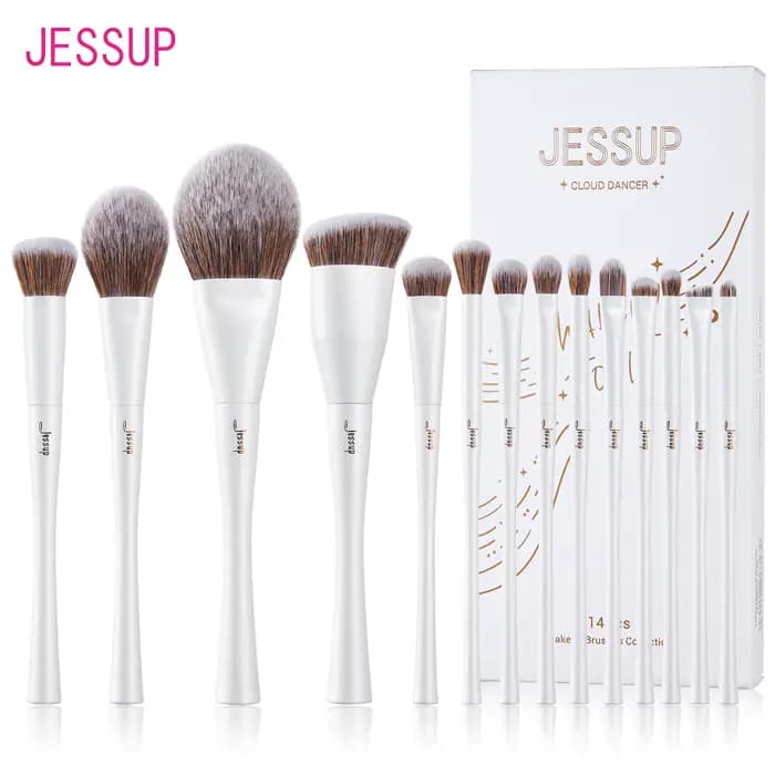 Jessup ensemble de pinceaux de maquillage, 4-14 pièces pinceaux de maquillage, fond de teint synthét