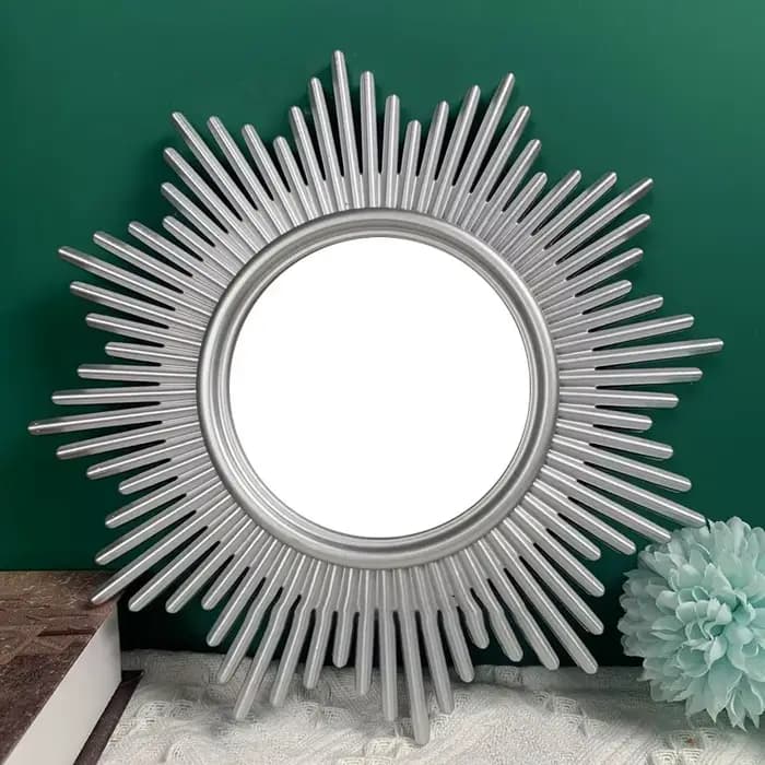 Miroirs muraux décoratifs ronds pour documents dorés