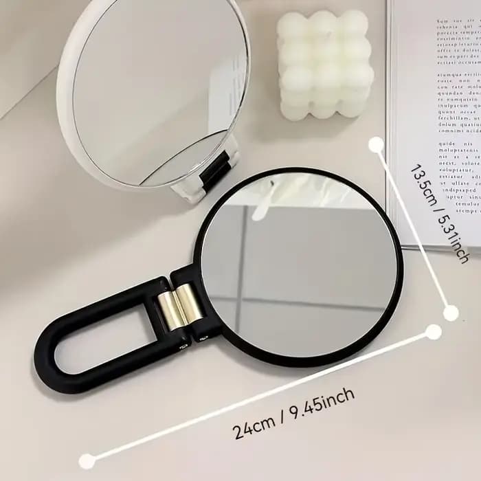 Miroir portatif double face à grossissement 40X avec 360 ° Support réglable et étui de voyage