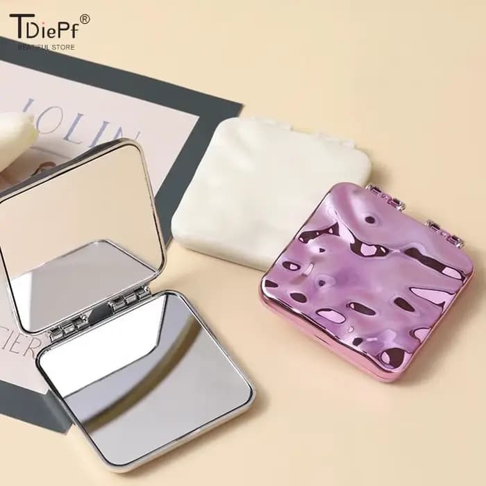 Mini Miroir de Maquillage Carré Pliable