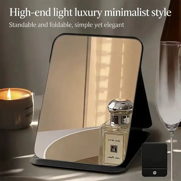 Miroir de maquillage portable pliable | Compact et adapté aux voyages | Convient aux étudiants