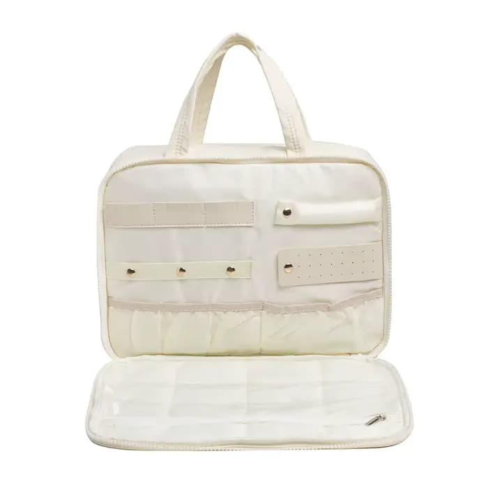 Trousse de toilette, pochette de rangement portable à suspendre avec crochet