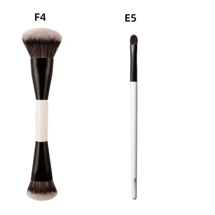 Pinceau de maquillage double embout F4 pour fond de teint