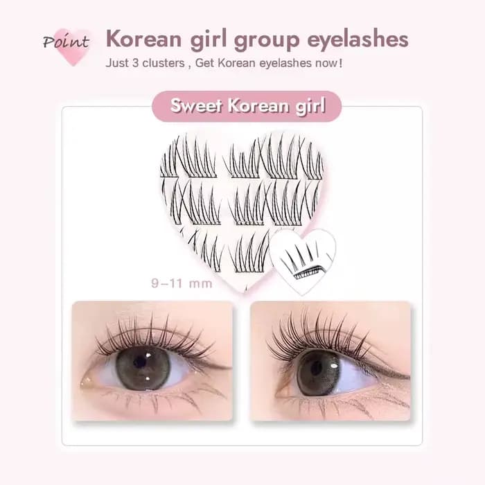 HAIYANLL 48 grappes grande capacité sans colle faux cils Style fille coréenne cils et cils naturels