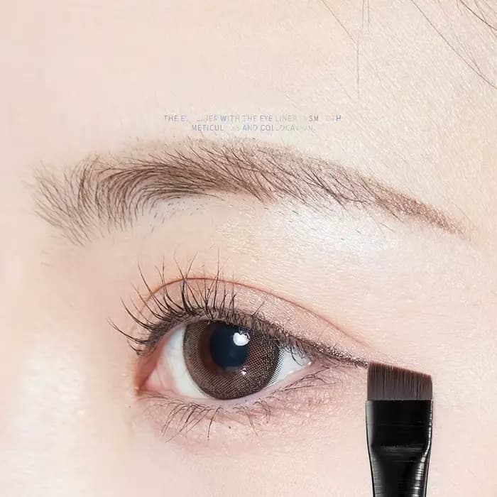 Pinceau Eyeliner Plat Biseauté Extrêmement Fin pour Sourcils