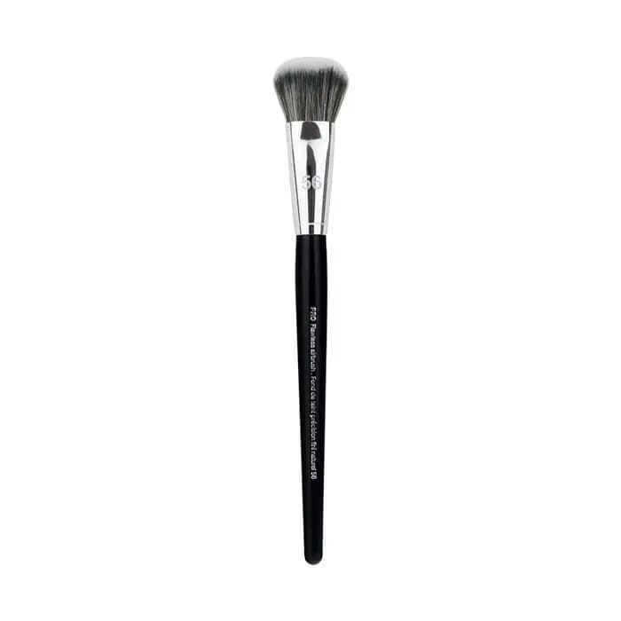 PRO-Pinceau de maquillage aérographe pour fond de teint noir, crème liquide synthétique douce, outil