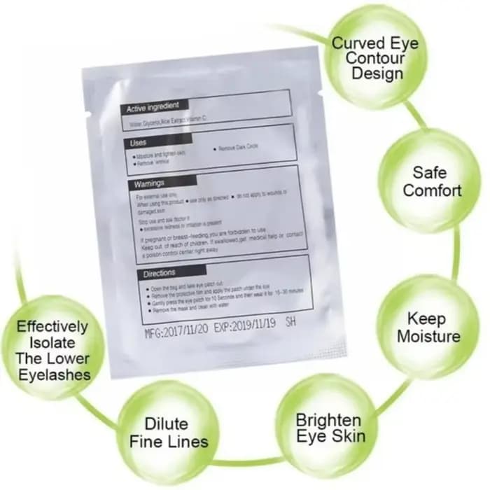 Patchs pour extensions de cils, autocollants pour les yeux, pour la construction de faux cils, 100 p