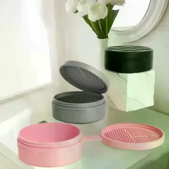 Boîte de nettoyage rapide pour pinceaux de maquillage