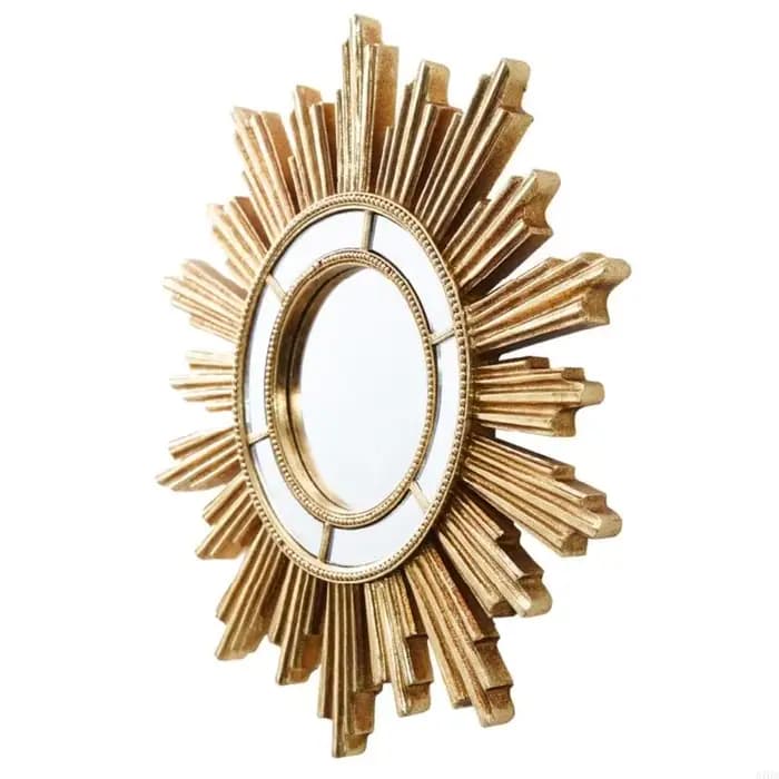 Miroir maquillage rond en résine