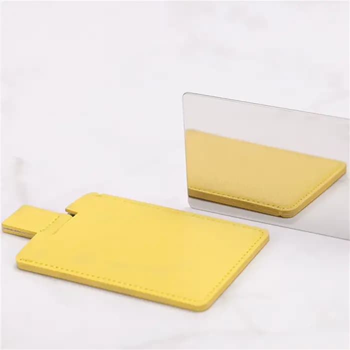 Mini miroir compact en acier inoxydable