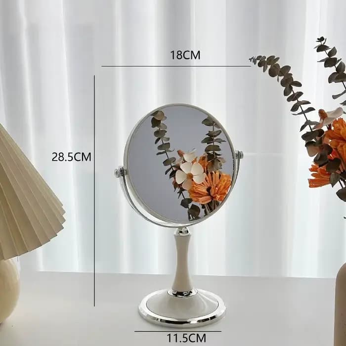 Miroir de maquillage rotatif à 360° double face