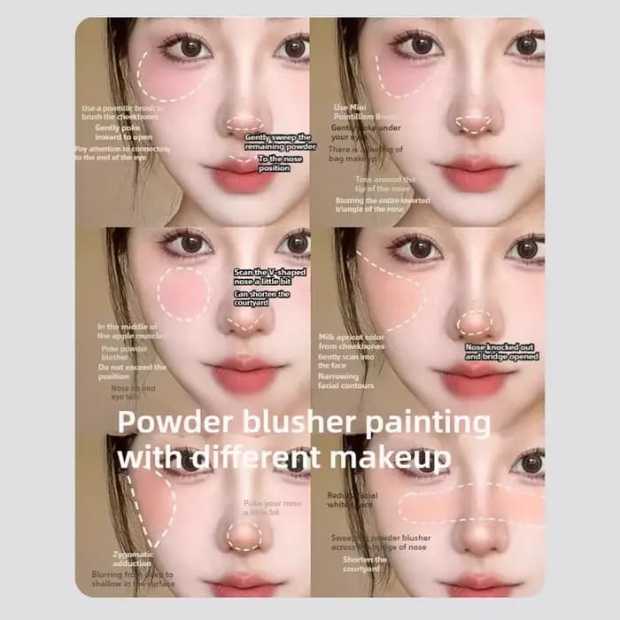 Pinceau fard à joues poudre Blush crème liquide
