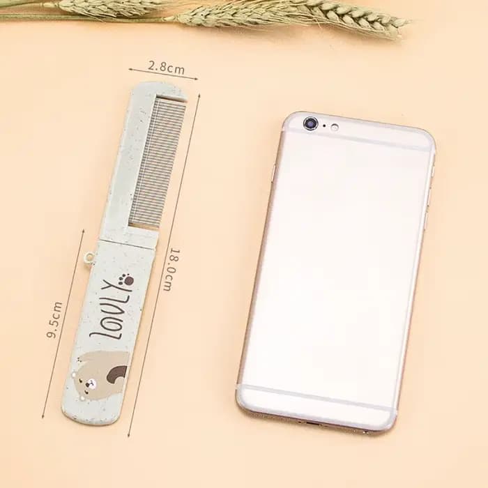 Petit miroir peigne ensemble couleur mode Portable pli maquillage