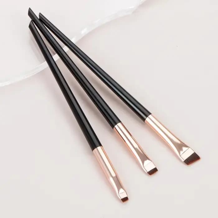 Karsyngirl-Pinceau eyeliner portable plat et fin pour contour des yeux, outil de maquillage, 3 pièce