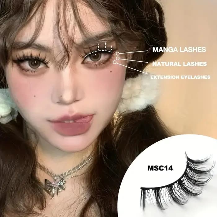 10 paires de faux cils de luxe C Curl-ensemble de cils Manga et Cosplay multi-longs, paire de faux c