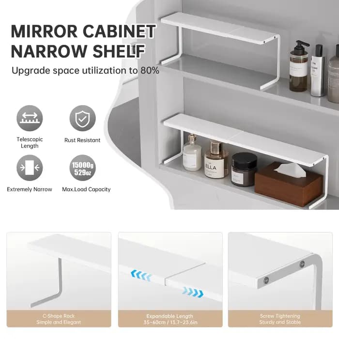 Boîte de rangement pour miroir