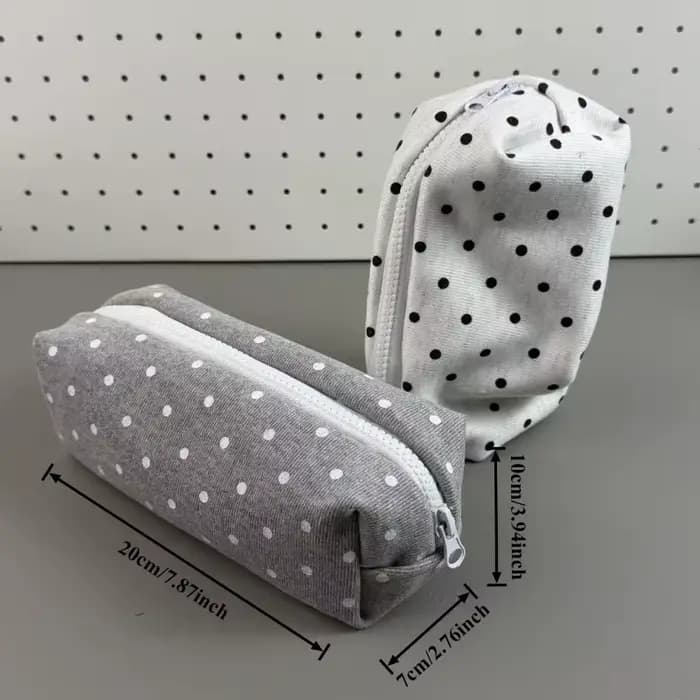 Trousse à crayons à pois de style coréen