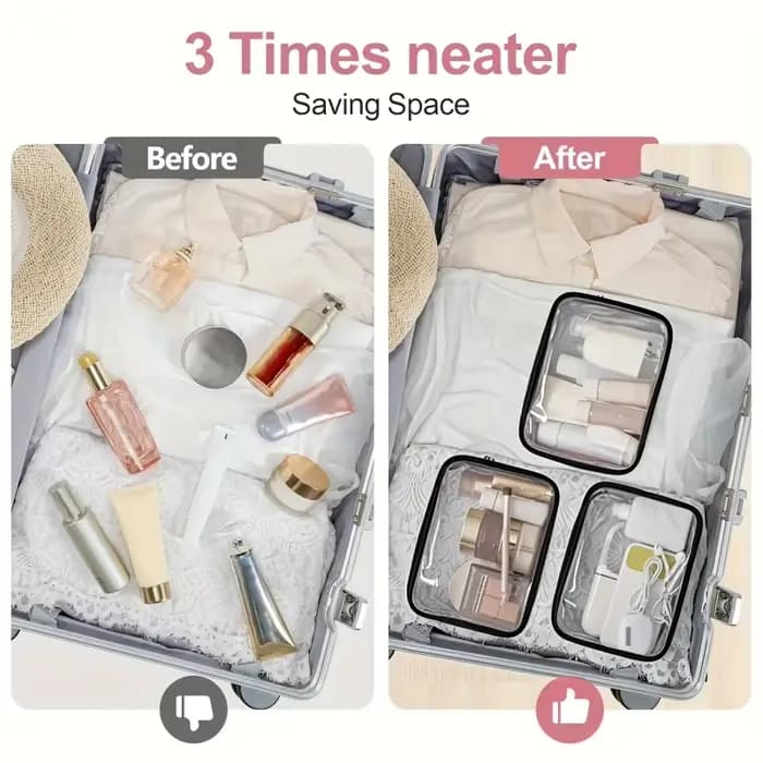 Trousse de toilette et cosmétiques pour femme, grande capacité, facile à nettoyer, pour voyage et usage quotidien