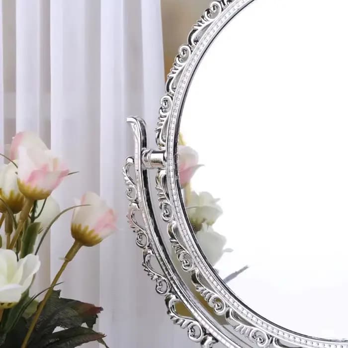 Miroir de maquillage à Rotation Double face