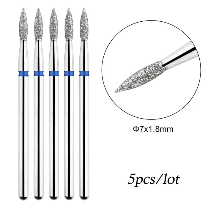 TP 5 pièces/lot forets à ongles diamant 3/32