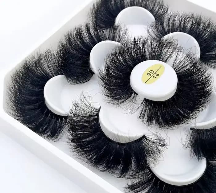 5 paires 25mm 3D vison cils en vrac russe rouleau moelleux naturel faux cils dramatique vison cils o