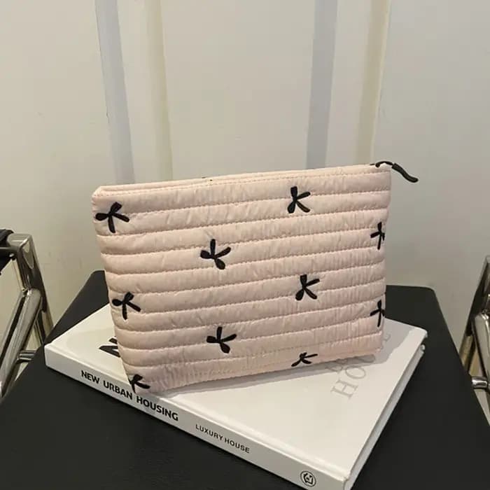 Trousse de maquillage mignonne avec fermeture éclair