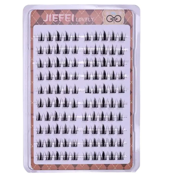 Cils en grappe auto-adhésifs DIY, 10 rangées/boîte, cils sectionnels de Style Manga sans colle, aspe