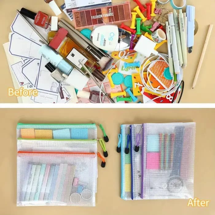 24 pochettes à crayons en vrac