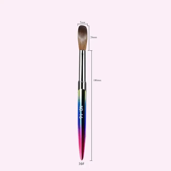 Stylo brosse à ongles en acrylique No.10/12/14/16 20-26mm
