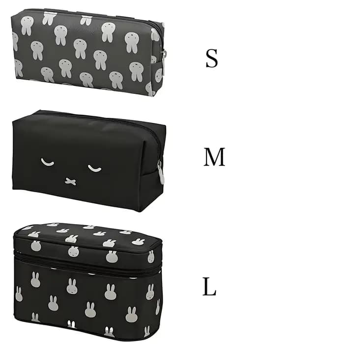 Kawaii Miffy 3-en-1 trousse de maquillage organisateur quatre sacs Total mignon lapin petits sacs de rangement Portable stockage ménage Gril cadeau