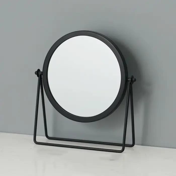 Miroir de Maquillage Rotatif Haute Définition Style Européen en Métal