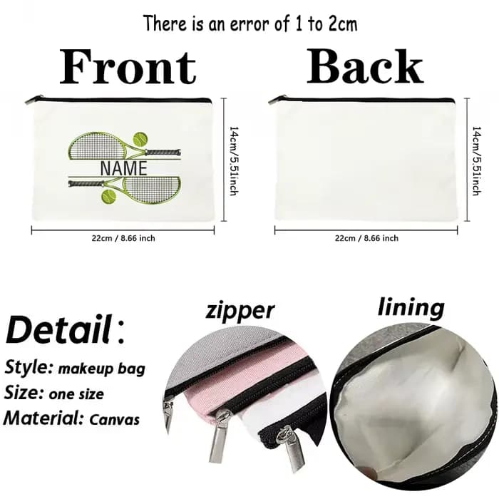 Sac de maquillage personnalisé avec nom personnalisé