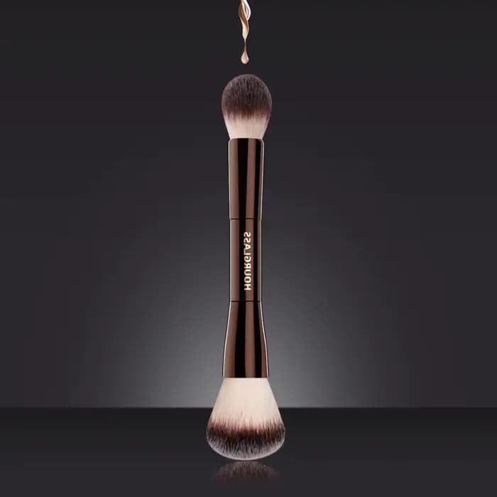 Pinceau de maquillage sablier-N °17, brosse d'édition d'éclairage, cheveux en fibres douces, Double tête, surbrillance, Design de mode, brosse simple pour le visage