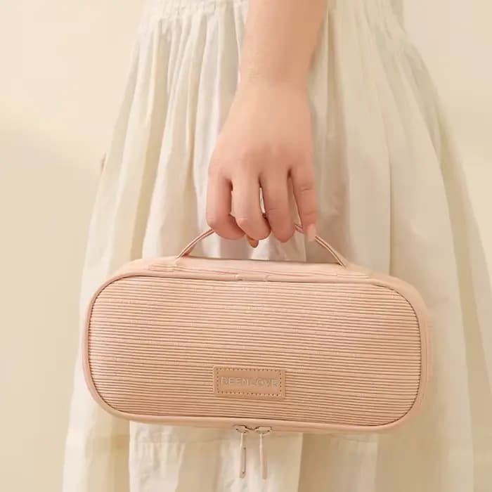Sac à cosmétiques en velours côtelé