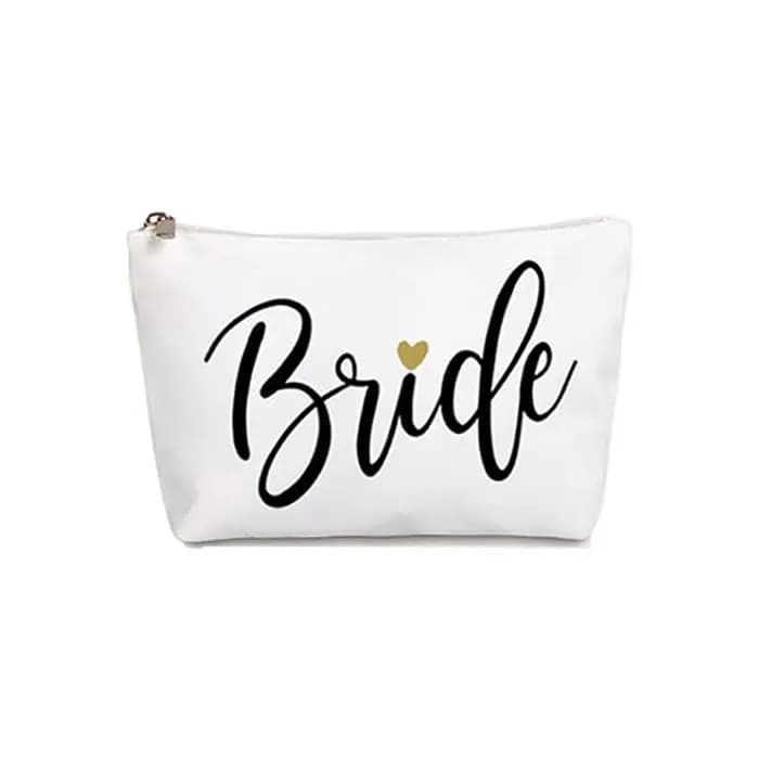 Sac fourre-tout et trousse de maquillage pour mariée