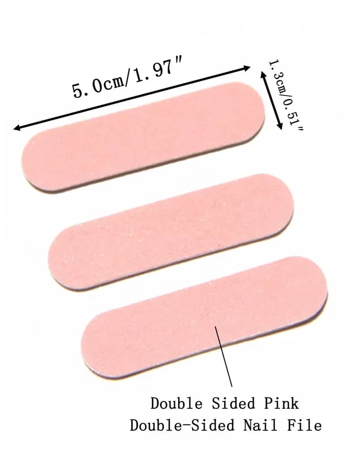 15 à 500 mini-limes à ongles roses double face en émeri pour manucure, pédicure, nail art, polissage